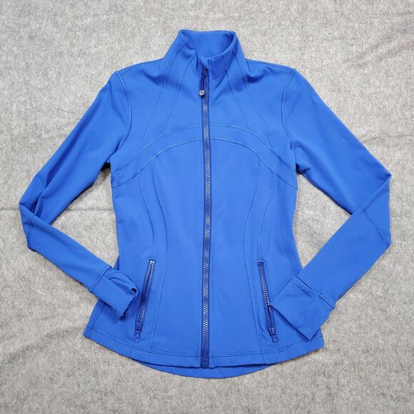 lululemon athletica Jackets & Blazers - Lululemon Jacket Womens 8 Define Full Zip Athleisure Yoga Run Gym Workout Blue